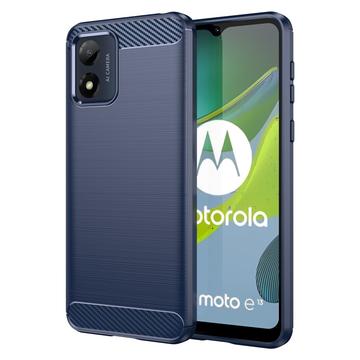 Motorola Moto E13 Brushed TPU Case - Carbon Fiber