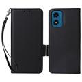 Motorola Moto G24 Power/G24 Wallet Case with Magnetic Closure - Black