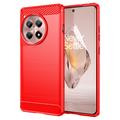 OnePlus 12R/Ace 3 Brushed TPU Case - Carbon Fiber - Red