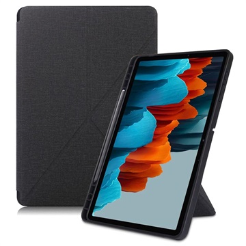 Origami Stand Samsung Galaxy Tab S7+/S8+ Folio Case - Black