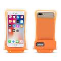 Pouch-Style Universal IPX8 Waterproof Case - 7" - Orange