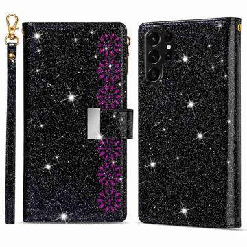 Starlight Series Samsung Galaxy S23 Ultra 5G Wallet Case - Black