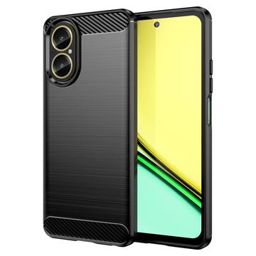 Realme C67 4G Brushed TPU Case - Carbon Fiber