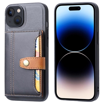 iPhone 15 Plus Retro Style Case with Wallet