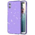 Samsung Galaxy A05 Stylish Glitter Series TPU Case - Transparent Purple