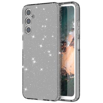 Samsung Galaxy A05s Stylish Glitter Series TPU Case - Transparent Black