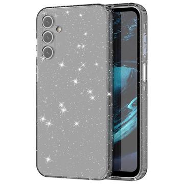 Samsung Galaxy A15 Stylish Glitter Series TPU Case - Transparent Black