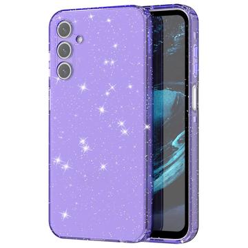 Samsung Galaxy A15 Stylish Glitter Series TPU Case - Transparent Purple