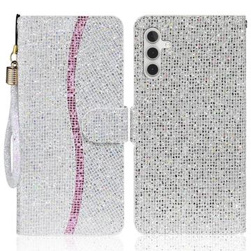 Samsung Galaxy A15 Stylish Glitter Wallet Case