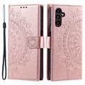 Samsung Galaxy A16 Mandala Series Wallet Case - Rose Gold