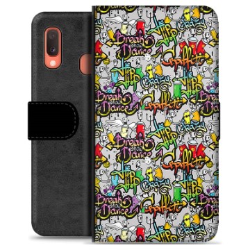 Samsung Galaxy A20e Premium Wallet Case - Graffiti