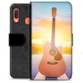 Samsung Galaxy A20e Premium Wallet Case - Guitar