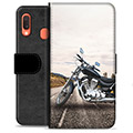 Samsung Galaxy A20e Premium Wallet Case - Motorbike