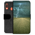 Samsung Galaxy A20e Premium Wallet Case - Storm