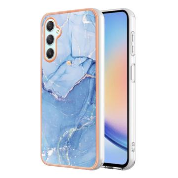 Samsung Galaxy A25 Marble Pattern Electroplated IMD TPU Case - Blue