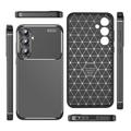 Samsung Galaxy A35 Beetle Carbon Fiber TPU Case - Black