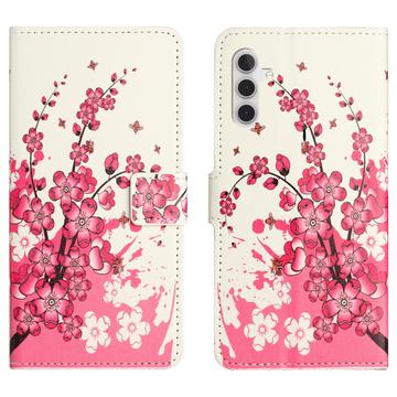 Samsung Galaxy A35 Style Series Wallet Case - Pink Flowers