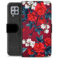 Samsung Galaxy A42 5G Premium Wallet Case - Vintage Flowers