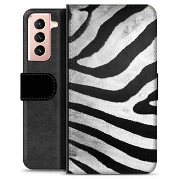 Samsung Galaxy S21 5G Premium Wallet Case - Zebra