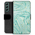 Samsung Galaxy S22+ 5G Premium Wallet Case - Green Mint