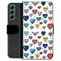 Samsung Galaxy S22+ 5G Premium Wallet Case - Hearts