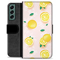 Samsung Galaxy S22+ 5G Premium Wallet Case - Lemon Pattern