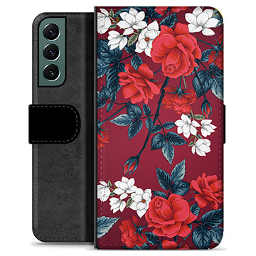 Samsung Galaxy S22+ 5G Premium Wallet Case - Vintage Flowers