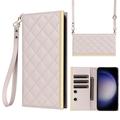 Samsung Galaxy S23 FE Luxury Quilted Wallet Case - Beige