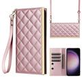 Samsung Galaxy S23 Luxury Quilted Wallet Case - Rose Gold