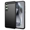 Samsung Galaxy S24 FE Brushed TPU Case - Carbon Fiber - Black