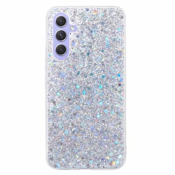 Samsung Galaxy S24 FE Glitter Flakes TPU Case - Silver