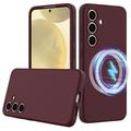 Samsung Galaxy S24 FE Liquid Silicone Case - MagSafe Compatible - Wine Red