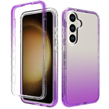 Samsung Galaxy S24 Gradient Series Hybrid Case - Purple / Transparent