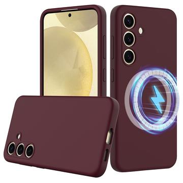 Samsung Galaxy S24 Liquid Silicone Case - MagSafe Compatible - Wine Red