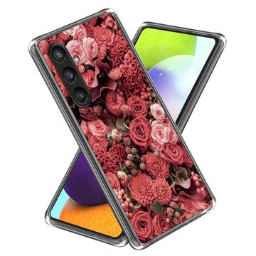 Samsung Galaxy S24+ Stylish Ultra-Slim TPU Case - Red Flowers