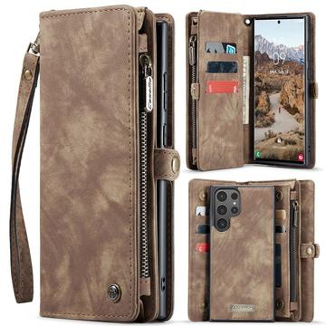 Samsung Galaxy S25 Ultra Caseme 008 2-in-1 Multifunctional Wallet Case - Brown