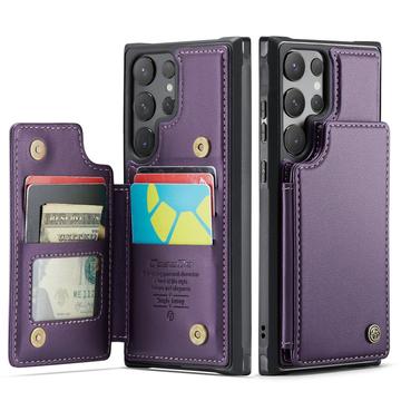 Samsung Galaxy S25 Ultra Caseme C22 Case RFID Card Wallet - Purple