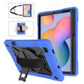 Samsung Galaxy Tab S6 Lite 2020/2022/2024 Heavy Duty 360 Case with Hand Strap - Blue