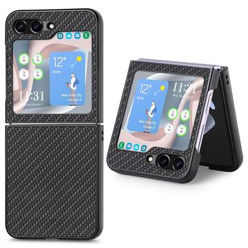 Samsung Galaxy Z Flip5 Hybrid Case - Carbon Fiber - Black