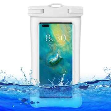 Shockproof Smartphone Waterproof Case w. Strap - 7.2" - White