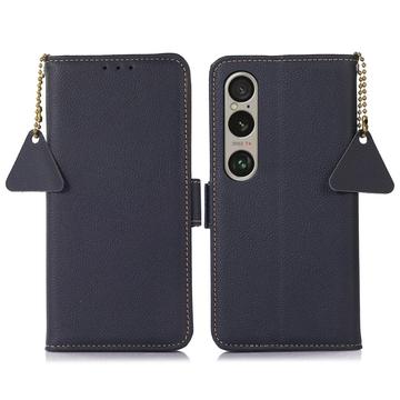 Sony Xperia 1 VI Wallet Leather Case with RFID - Blue