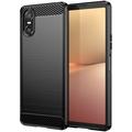 Sony Xperia 10 VI Brushed TPU Case - Carbon Fiber