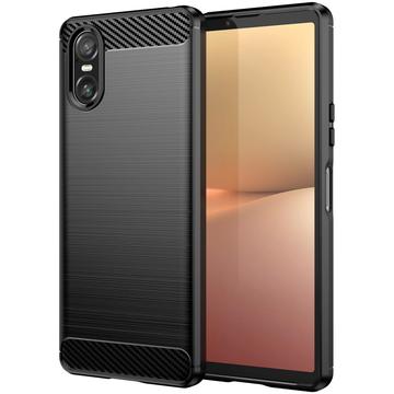 Sony Xperia 10 VI Brushed TPU Case - Carbon Fiber