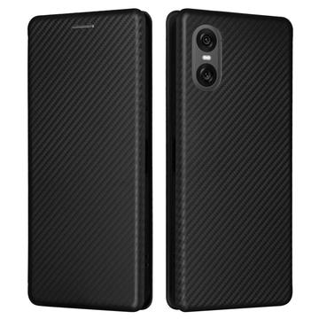 Sony Xperia 10 VI Flip Case - Carbon Fiber