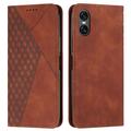 Sony Xperia 10 VI Rhombus Pattern Wallet Case with Magnetic Closure