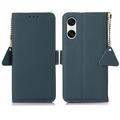 Sony Xperia 10 VI Wallet Leather Case with RFID - Green