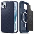 iPhone 15 Spigen Mag Armor Hybrid Case - Navy Blue