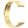 Stainless Steel Strap for Garmin QuickFit 22mm / Garmin Fenix 7 / 7 Pro / 6 Three Beads Watch Band - Gold