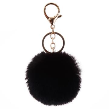 Stylish Pom Pom Keyring - Black