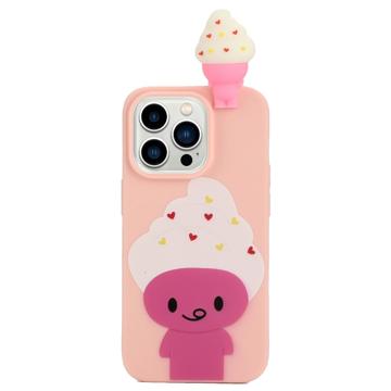 3D Figure Series iPhone 14 Pro TPU Case - Ice Cream